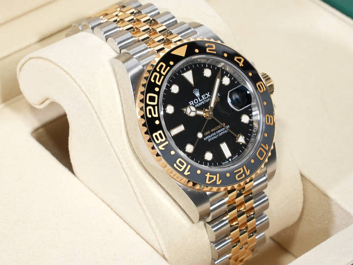 ROLEX GMT-Master II Ref.126713GRNR Stainless Steel/Yellow Gold Black Dial Jubilee Bracelet Mint Condition 4ntht459