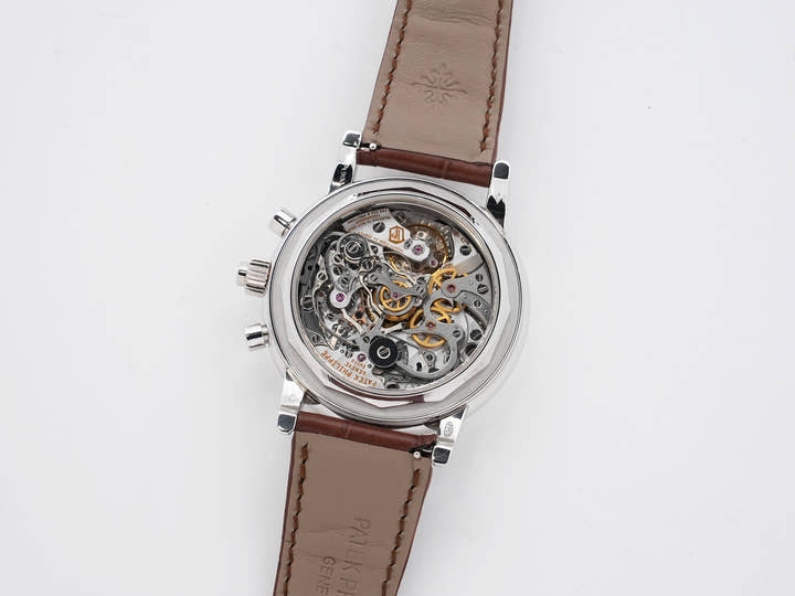 パテックフィリップ パーペチュアルカレンダー スプリットセコンド クロノグラフ Ref.5204P-010 プラチナ シルバー文字盤 美中古 bdehaxo4