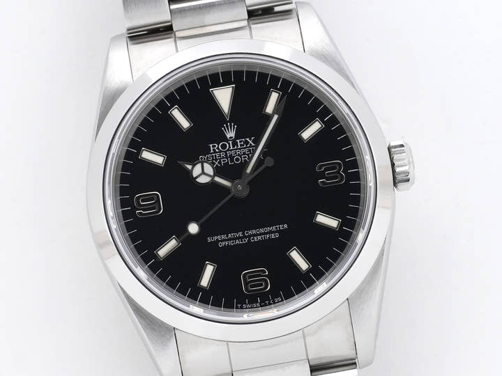 ロレックス エクスプローラーI Ref.14270 ステンレススチール ブラック文字盤 オイスターブレスレット 中古 38hoxgr7