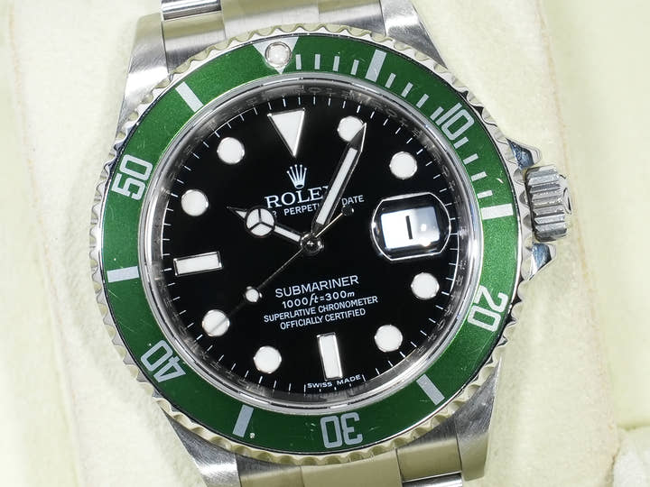 ロレックス サブマリーナー デイト Ref.16610LV ステンレススチール ブラック文字盤 中古 6r62jc3p