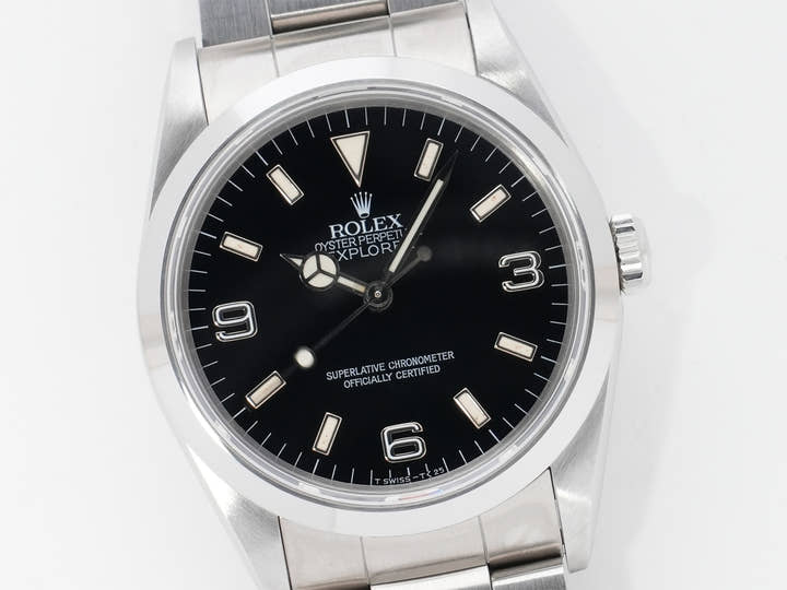 ロレックス エクスプローラーI Ref.14270 ステンレススチール ブラック文字盤 オイスターブレスレット 中古 rq7i47io