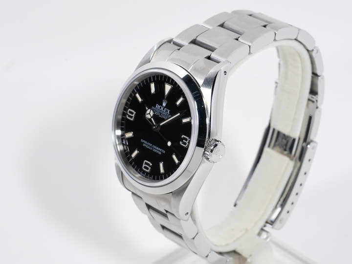 ロレックス エクスプローラーI Ref.14270 ステンレススチール ブラック文字盤 オイスターブレスレット 中古 rq7i47io