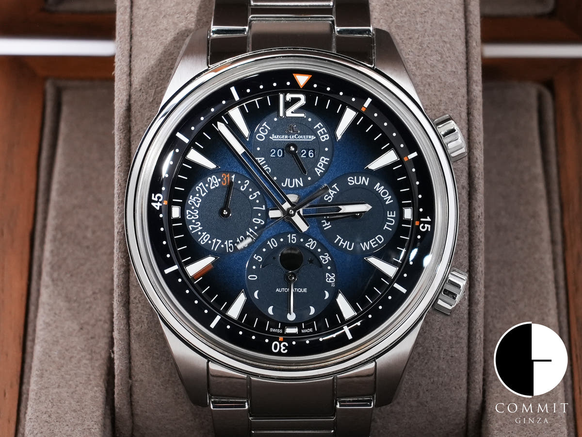 Jaeger-LeCoultre Polaris Perpetual Calendar Ref. Q9088180 Stainless Steel Blue Lacquer Dial A-Grade Used 2mbm2fdn