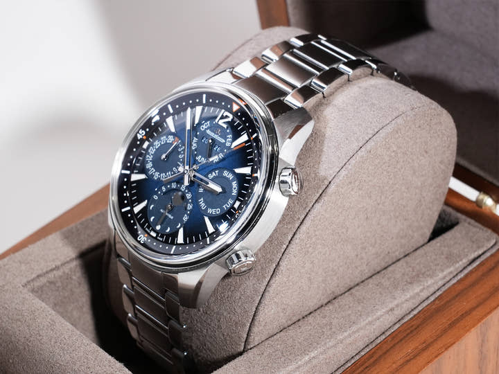 Jaeger-LeCoultre Polaris Perpetual Calendar Ref. Q9088180 Stainless Steel Blue Lacquer Dial A-Grade Used 2mbm2fdn