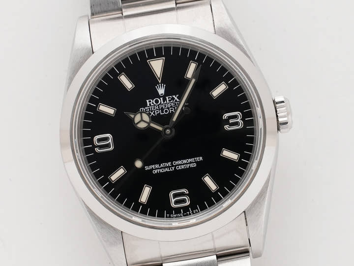 ロレックス エクスプローラーI Ref.14270 ステンレススチール ブラック文字盤 オイスターブレスレット 中古 4yqgrrep
