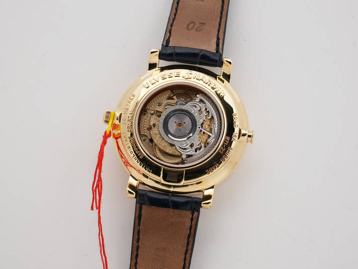 ユリスナルダン テリリウム ヨハネス ケプラー Ref.871-22 イエローゴールド ブルー文字盤 中古 oz7mp7ai