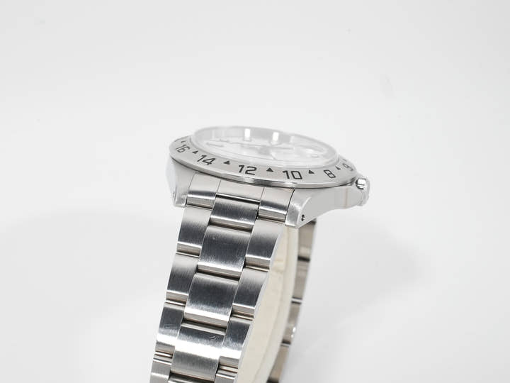 ロレックス エクスプローラーII Ref.16570 ステンレススチール ホワイト文字盤 オイスターブレスレット 中古 ociv5qhf