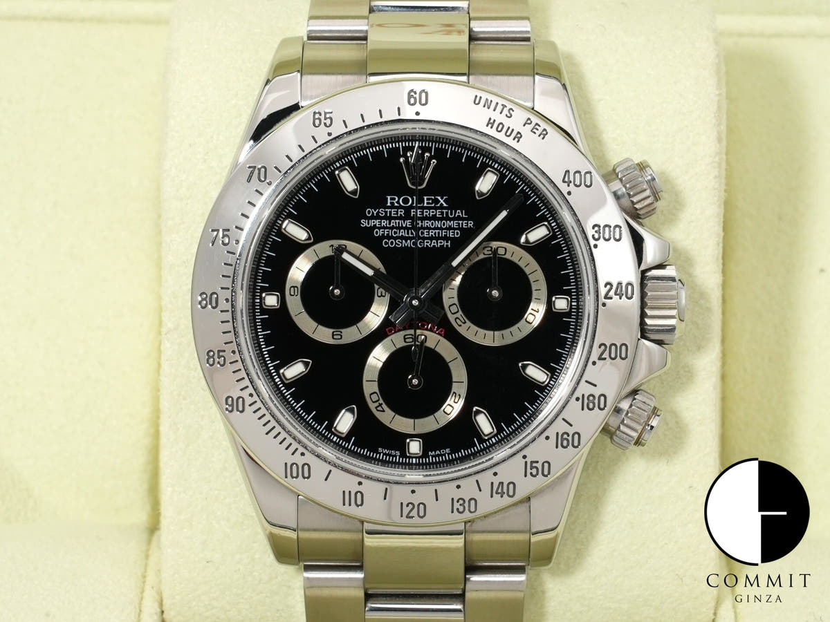 ロレックス デイトナ Ref.116520 ステンレススチール ブラック文字盤 中古 qpfjjuwn