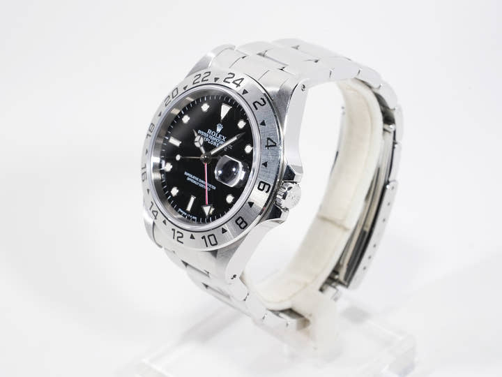 ロレックス エクスプローラーII Ref.16570 ステンレススチール ブラック文字盤 オイスターブレスレット 美中古 xwqsz26a