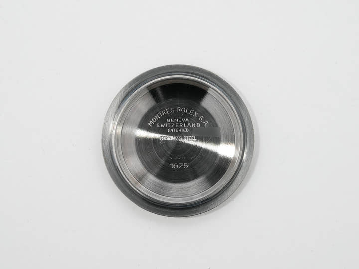 ロレックス GMTマスター Ref.1675 ステンレススチール ブラック文字盤 オイスターブレスレット 中古 9ra4udsn