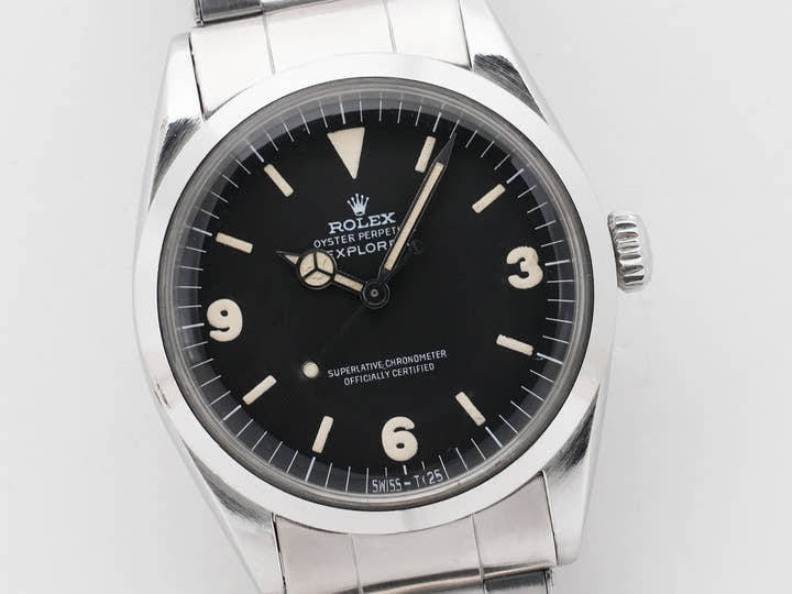 ロレックス エクスプローラーI Ref.1016 ステンレススチール ブラック文字盤 中古 k6p8m9sf