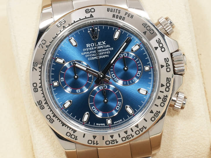ロレックス デイトナ Ref.116509 ホワイトゴールド ブルー文字盤 中古 hopfx8vd