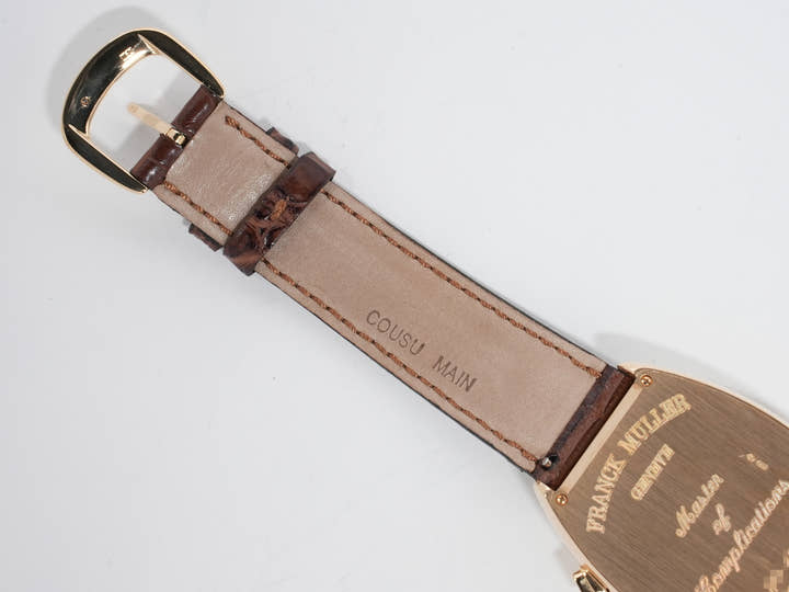 フランクミュラー トノーカーベックス マスターカレンダー クロノグラフ Ref.6850CCMC イエローゴールド シルバー文字盤 美品 zawbz2cj