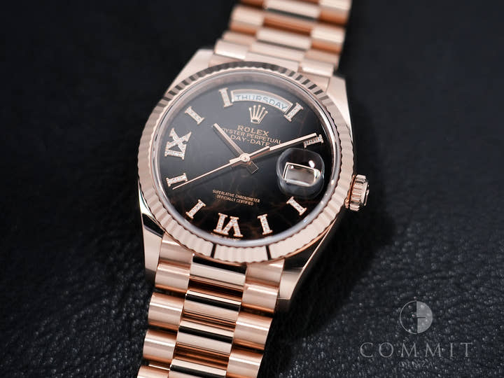 Rolex Day-Date 36 Ref. 128235 Everose Gold Eisenkiesel Dial Excellent Pre-owned krohhgku