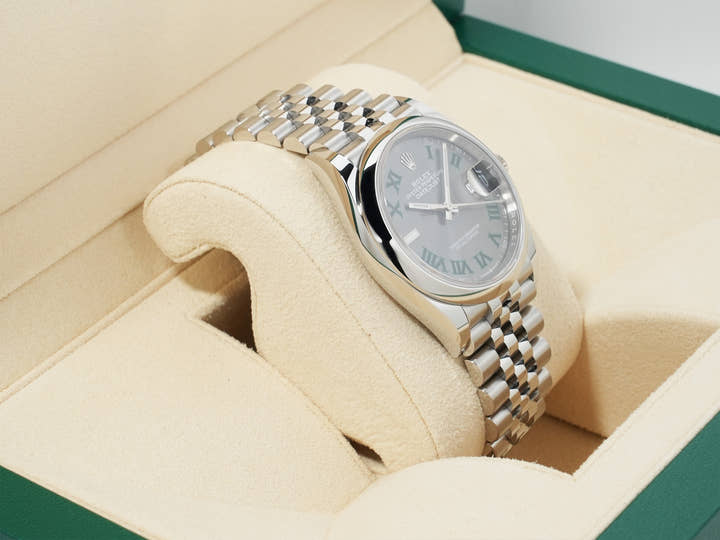 Rolex Datejust 36 Ref. 126200 Stainless Steel Slate Roman Dial Jubilee Bracelet Unused r858mzgj