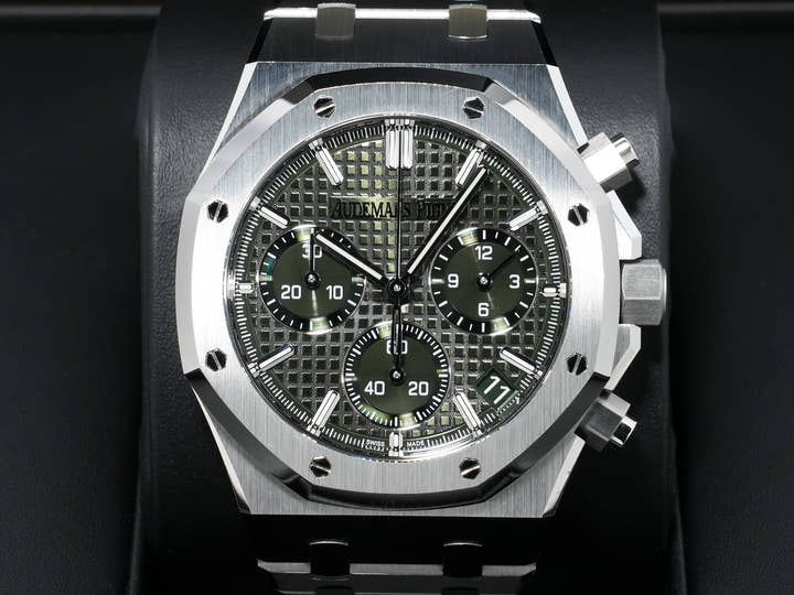 オーデマピゲ ロイヤルオーク クロノグラフ 50周年記念 Ref.26240ST.OO.1320ST.04 ステンレススチール カーキグリーン文字盤 美品 3qapvtuu