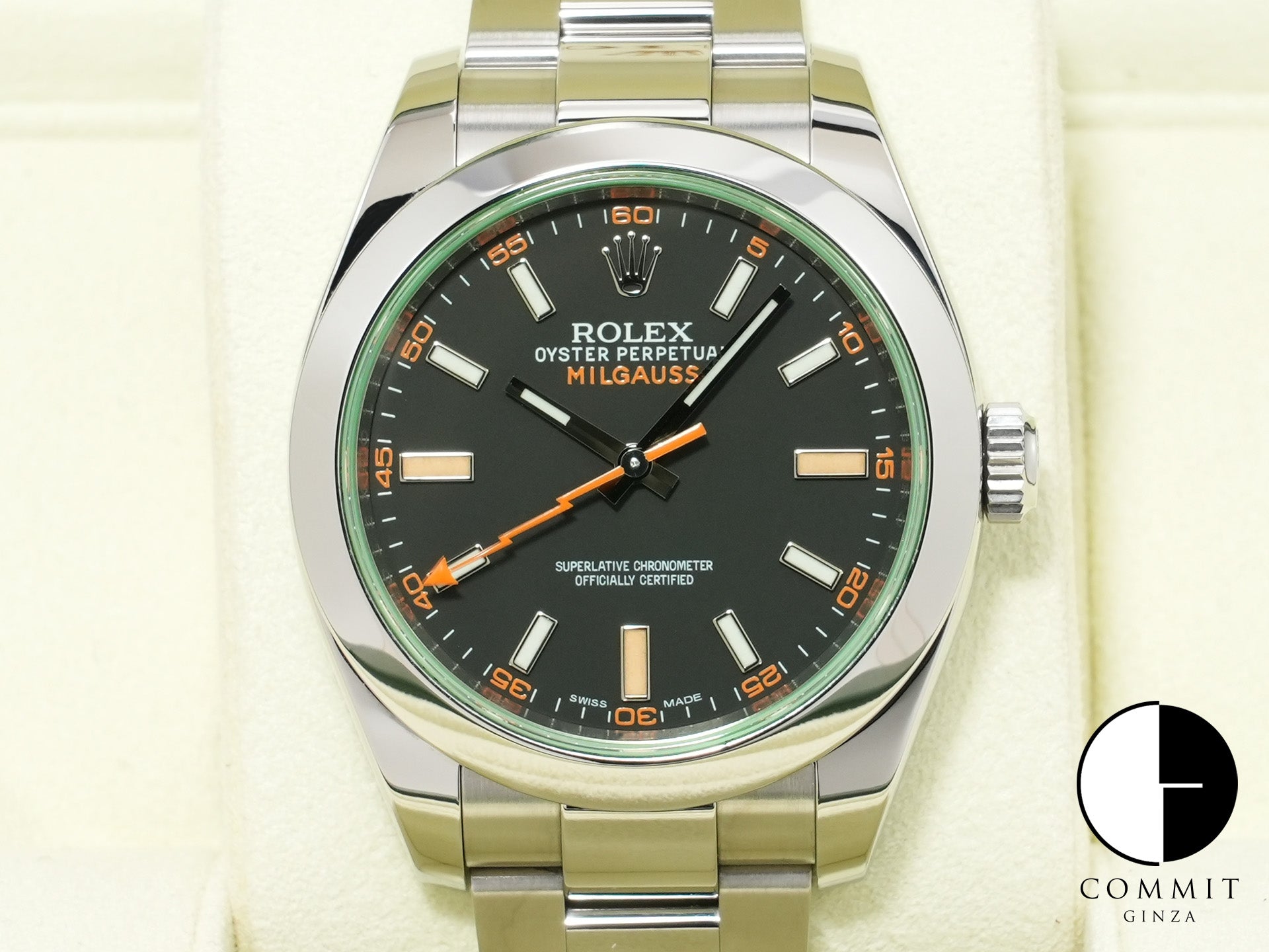 ロレックス ミルガウス Ref.116400GV ステンレススチール ブラック文字盤 美中古 fsn67pi2