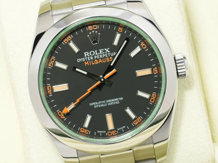 ロレックス ミルガウス Ref.116400GV ステンレススチール ブラック文字盤 美中古 fsn67pi2