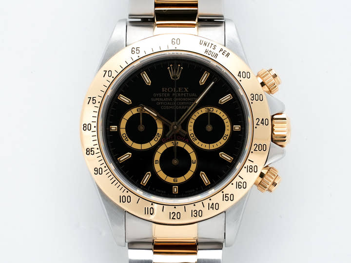 ROLEX Daytona El Primero Ref. 16523 Stainless Steel/Yellow Gold Black Dial Used mvgnzwkg