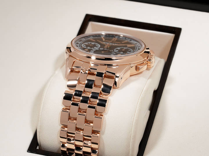 パテックフィリップ パーペチュアルカレンダー クロノグラフ Ref.5270/1R-001 ローズゴールド エボニーブラック ソレイユ文字盤 美品 3vwppurf