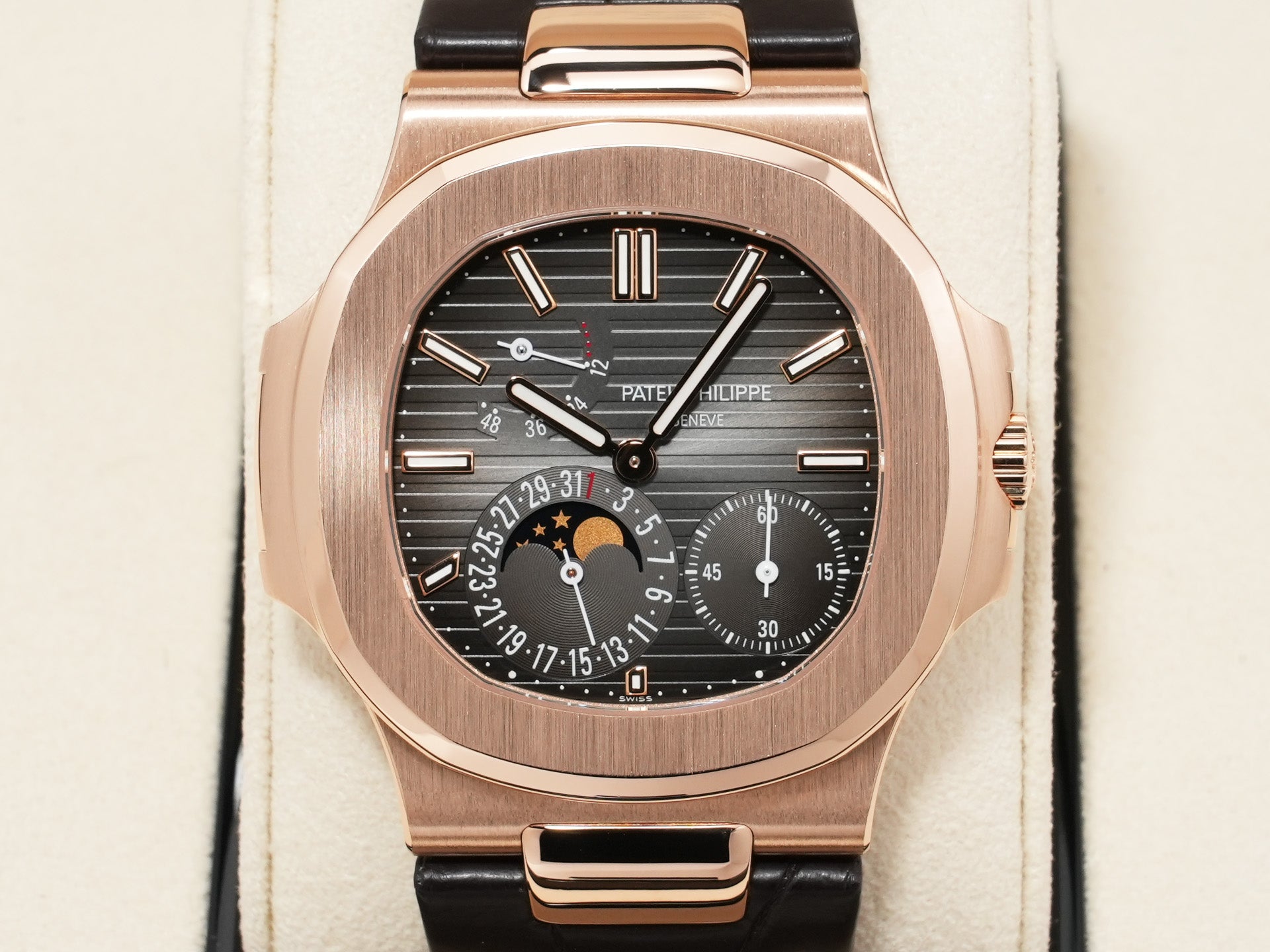 パテックフィリップ ノーチラス Ref.5712R-001 ローズゴールド ブラック ブラウン文字盤 美品 3oeqpikr