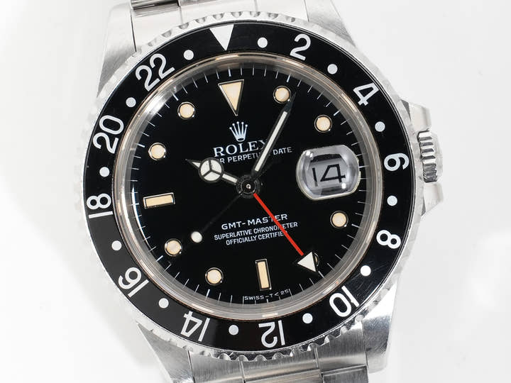 ロレックス GMTマスター Ref.16700 ステンレススチール ブラック文字盤 オイスターブレスレット 中古 vcz9m7tm