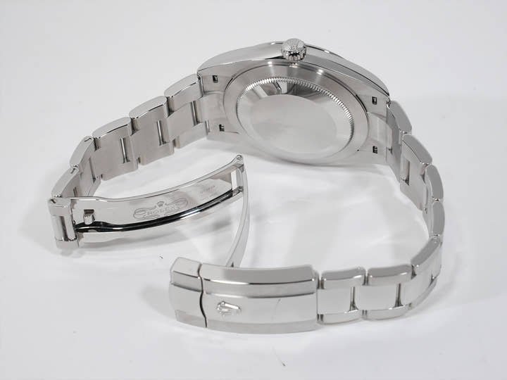 ロレックス デイトジャスト41 Ref.126300 ステンレススチール ブライトブルー文字盤 オイスターブレスレット 美品 fd9aace8