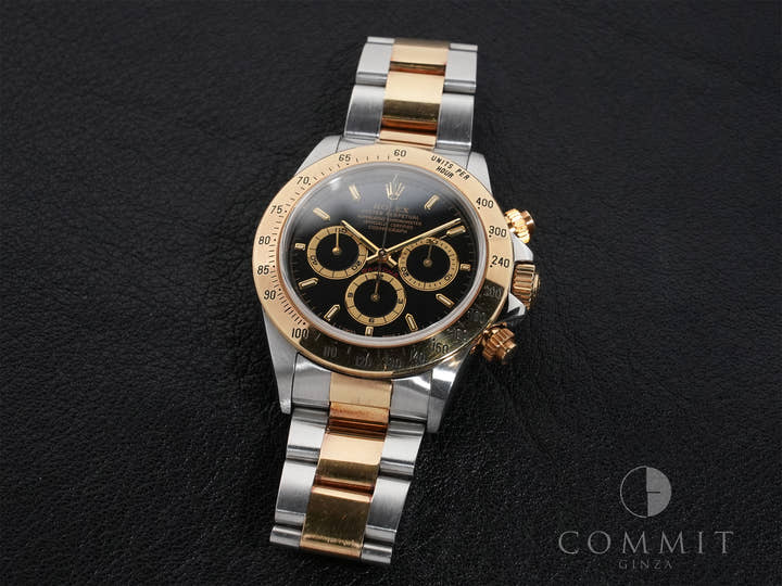 ロレックス デイトナ エルプリメロ Ref.16523 ステンレススチール/イエローゴールド ブラック文字盤 中古 sez2yo36