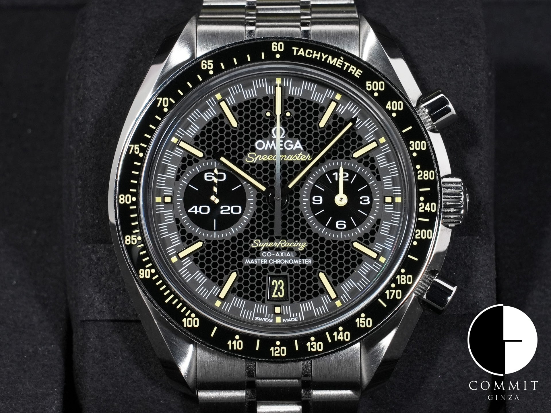 オメガ スピードマスター スーパーレーシング 44.25mm Ref.329.30.44.51.01.003 ステンレススチール ブラック文字盤 美中古 oemaxhv7