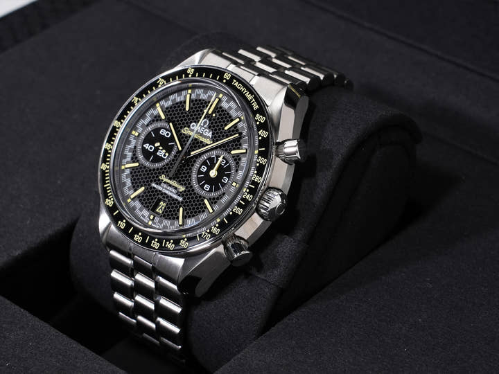 オメガ スピードマスター スーパーレーシング 44.25mm Ref.329.30.44.51.01.003 ステンレススチール ブラック文字盤 美中古 oemaxhv7
