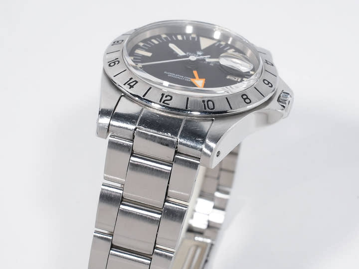ロレックス エクスプローラーII Ref.1655 ステンレススチール ブラック文字盤 オイスターブレスレット 中古 jk5t572n