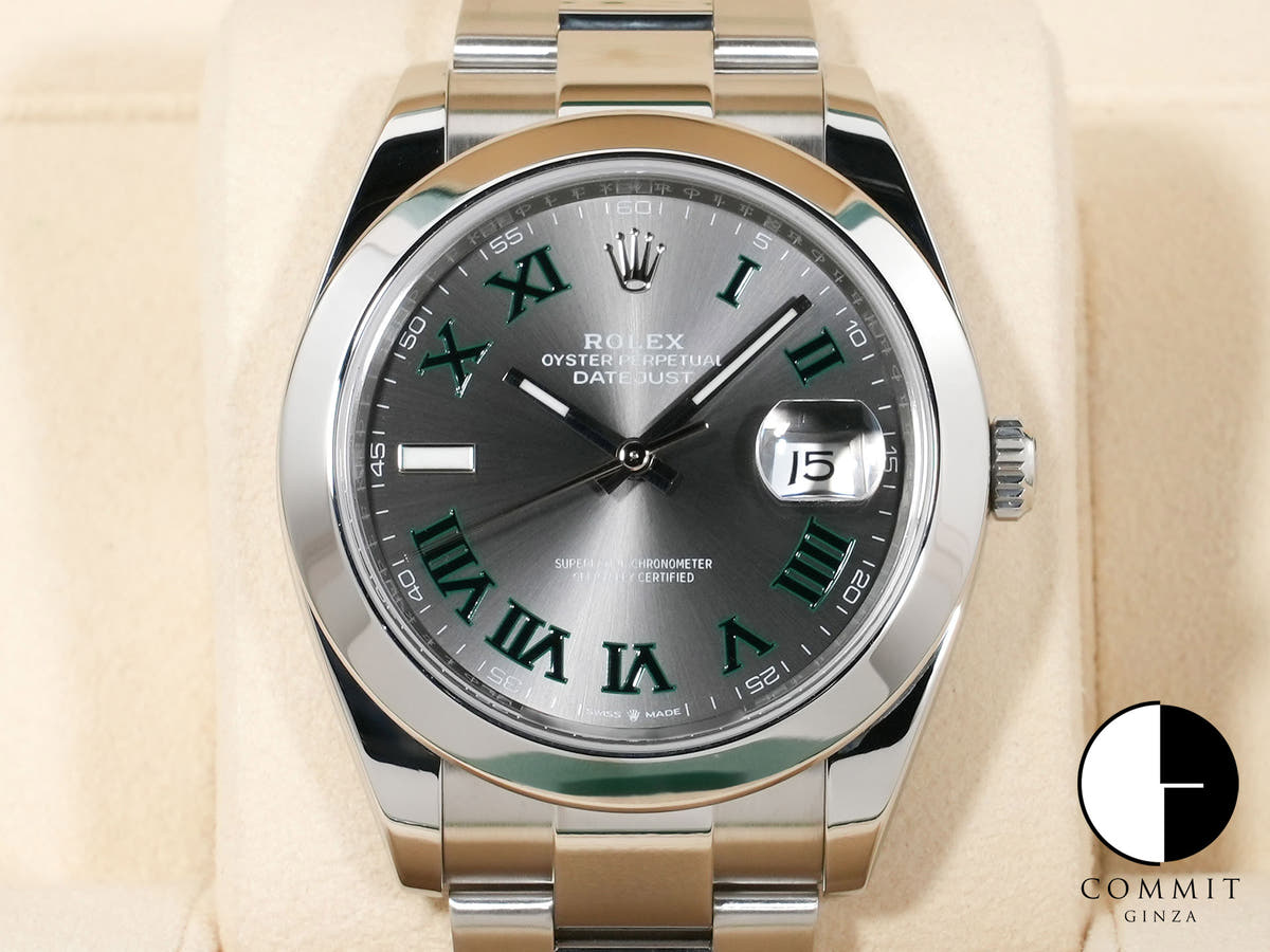 ロレックス デイトジャスト41 Ref.126300 ステンレススチール スレートローマン文字盤 オイスターブレスレット 美品 35adk9eu