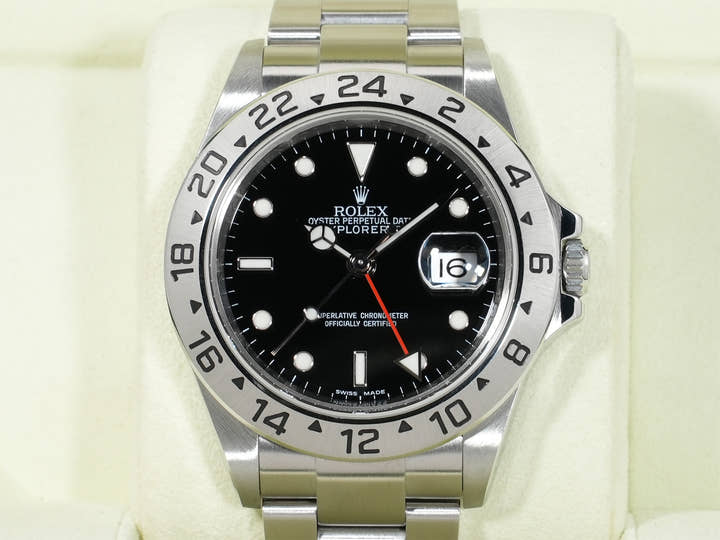 Rolex Explorer II Ref. 16570 Stainless Steel Black Dial Oyster Bracelet Used 2aqavxjv