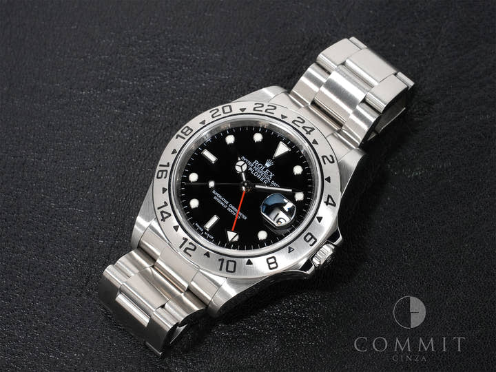 Rolex Explorer II Ref. 16570 Stainless Steel Black Dial Oyster Bracelet Used 2aqavxjv
