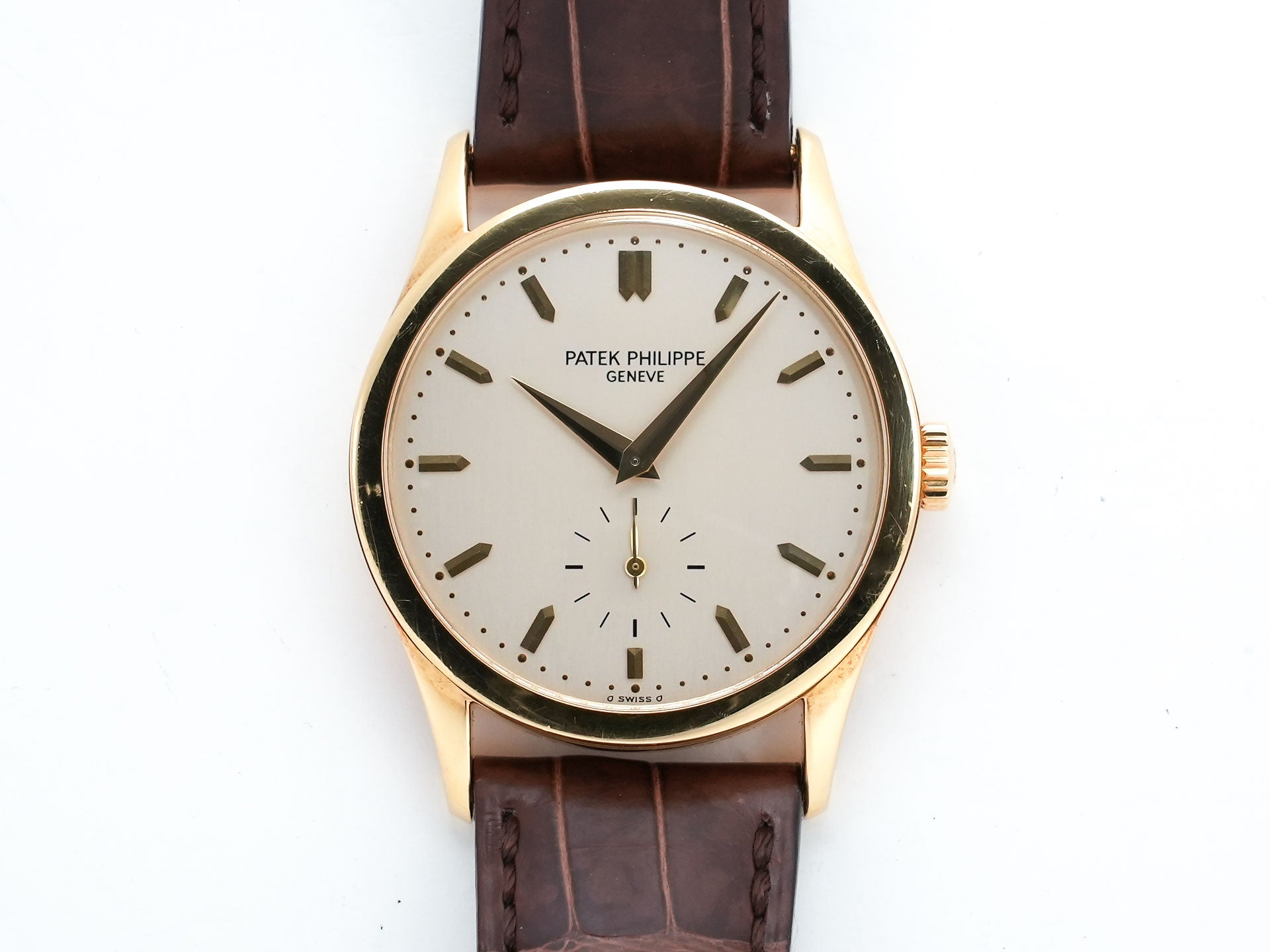 パテックフィリップ カラトラバ Ref.5096 イエローゴールド シルバー文字盤 中古 8a3iyfea