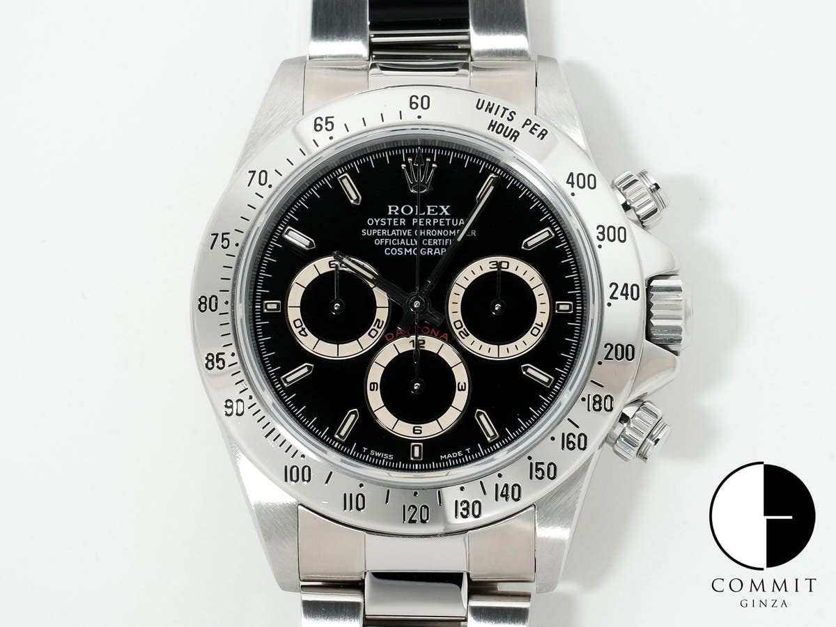 ROLEX Daytona El Primero Ref. 16520 Stainless Steel Black Dial Used nmbeti7y