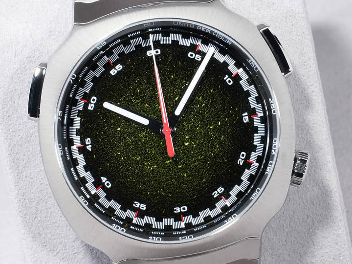 H. Moser Streamliner Flyback Chronograph Automatic Ref. 6907-1205 Stainless Steel Matrix Green Fumé Dial with Frosted Finish Unused sxhxs3d2
