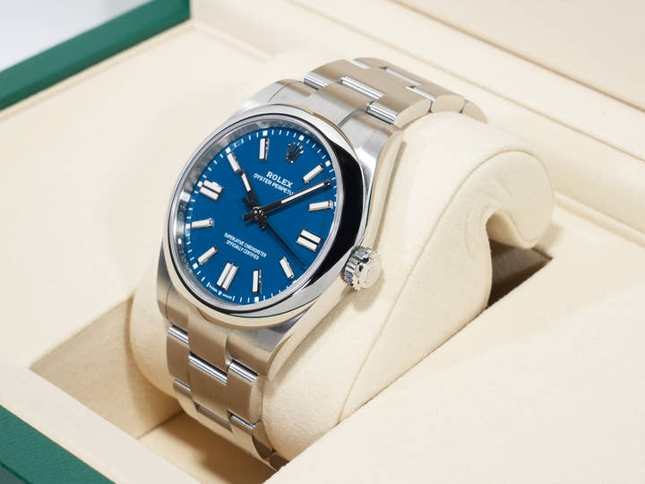 Rolex Oyster Perpetual 41 Ref. 134300 Stainless Steel Med Blue Dial Unused fkbtn9qk