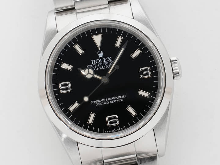 Rolex Explorer I Ref. 14270 Stainless Steel Black Dial Oyster Bracelet Used iawyh6ds