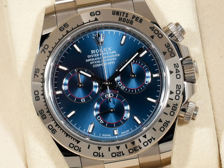 Rolex Daytona Ref. 126509 White Gold Bright Blue Dial Excellent Condition 8686o99u