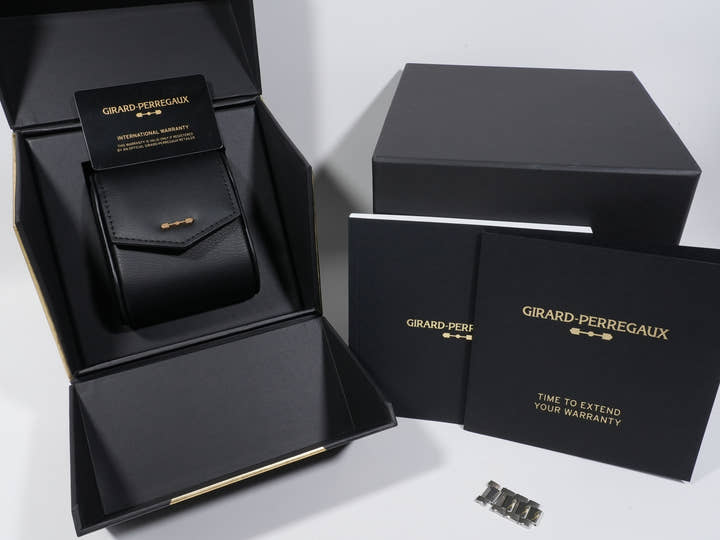 ジラールペルゴ ロレアート Ref.81010-11-3475-1CM ステンレススチール グレー グランフーエナメル文字盤 中古 7qo4q726