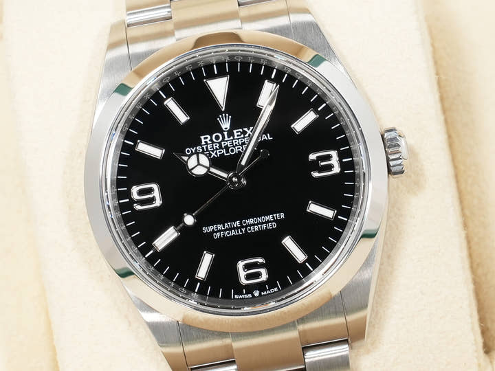 ロレックス エクスプローラー36 Ref.124270 ステンレススチール ブラック文字盤 オイスターブレスレット 中古 9r8w77c2