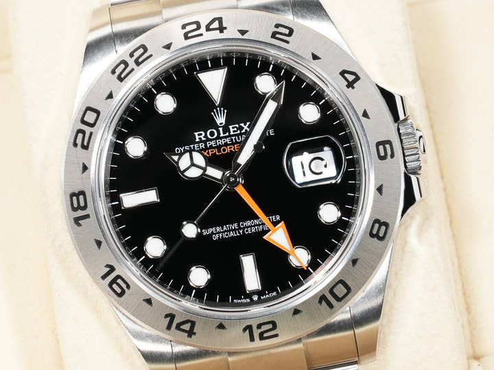 ロレックス エクスプローラーII Ref.226570 ステンレススチール ブラック文字盤 オイスターブレスレット 中古 dsemhb2x