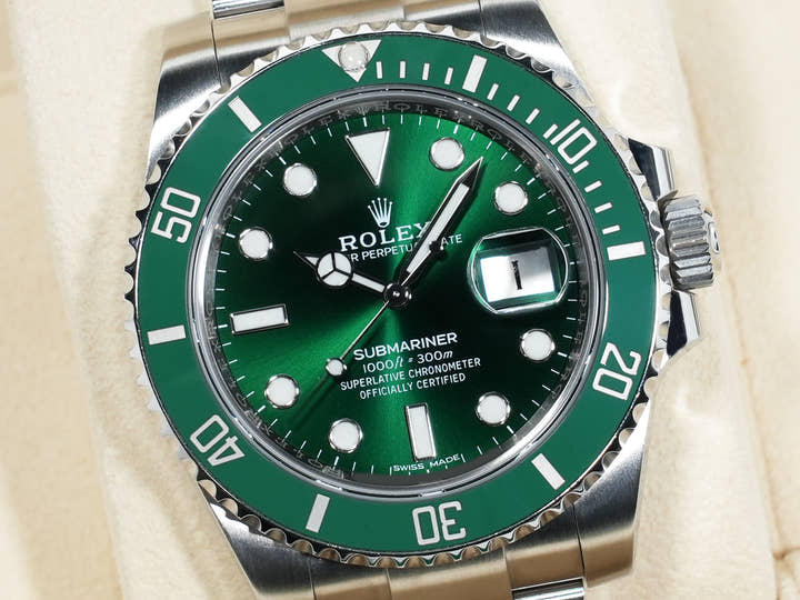ロレックス サブマリーナー デイト Ref.116610LV ステンレススチール グリーン文字盤 中古 tsad4rms