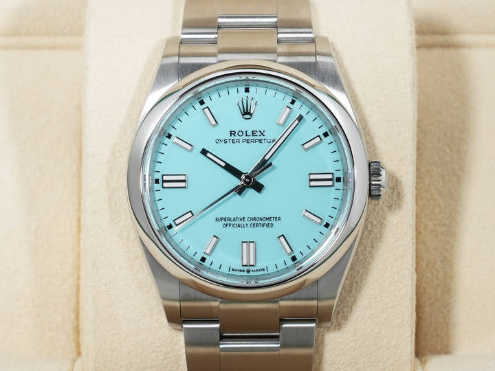 Rolex Oyster Perpetual 36 Ref. 126000 Stainless Steel Turquoise Dial Excellent Condition ygptasb8