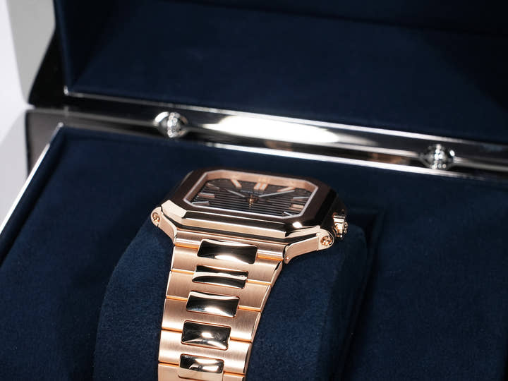 パテックフィリップ キュビタス Ref.7128/1R-001 ローズゴールド ブラウンソレイユ文字盤 美中古 72ty7cjd