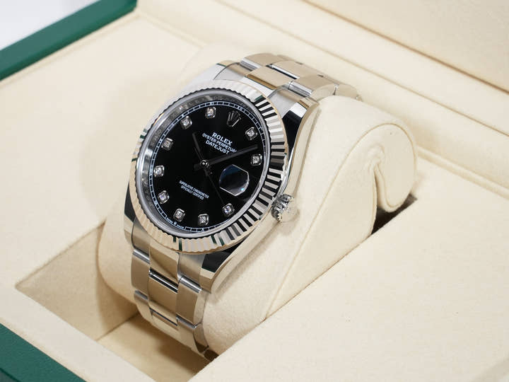 Rolex Datejust 41 Ref.126334G Stainless Steel/White Gold Black Dial with 10-point Diamonds Oyster Bracelet Unused 5zzfmnr3