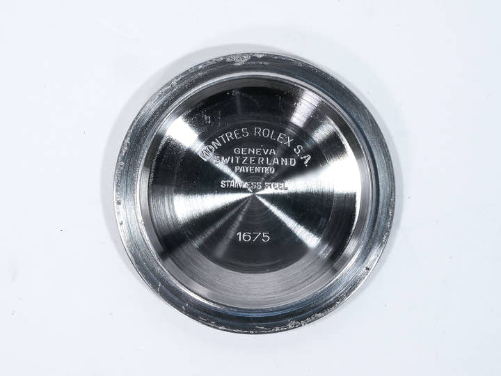 ロレックス GMTマスター Ref.1675 ステンレススチール ブラック文字盤 オイスターブレスレット 中古 eu798v54