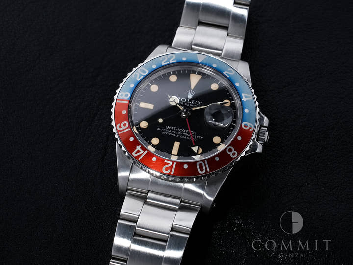 ロレックス GMTマスター Ref.1675 ステンレススチール ブラック文字盤 オイスターブレスレット 中古 eu798v54