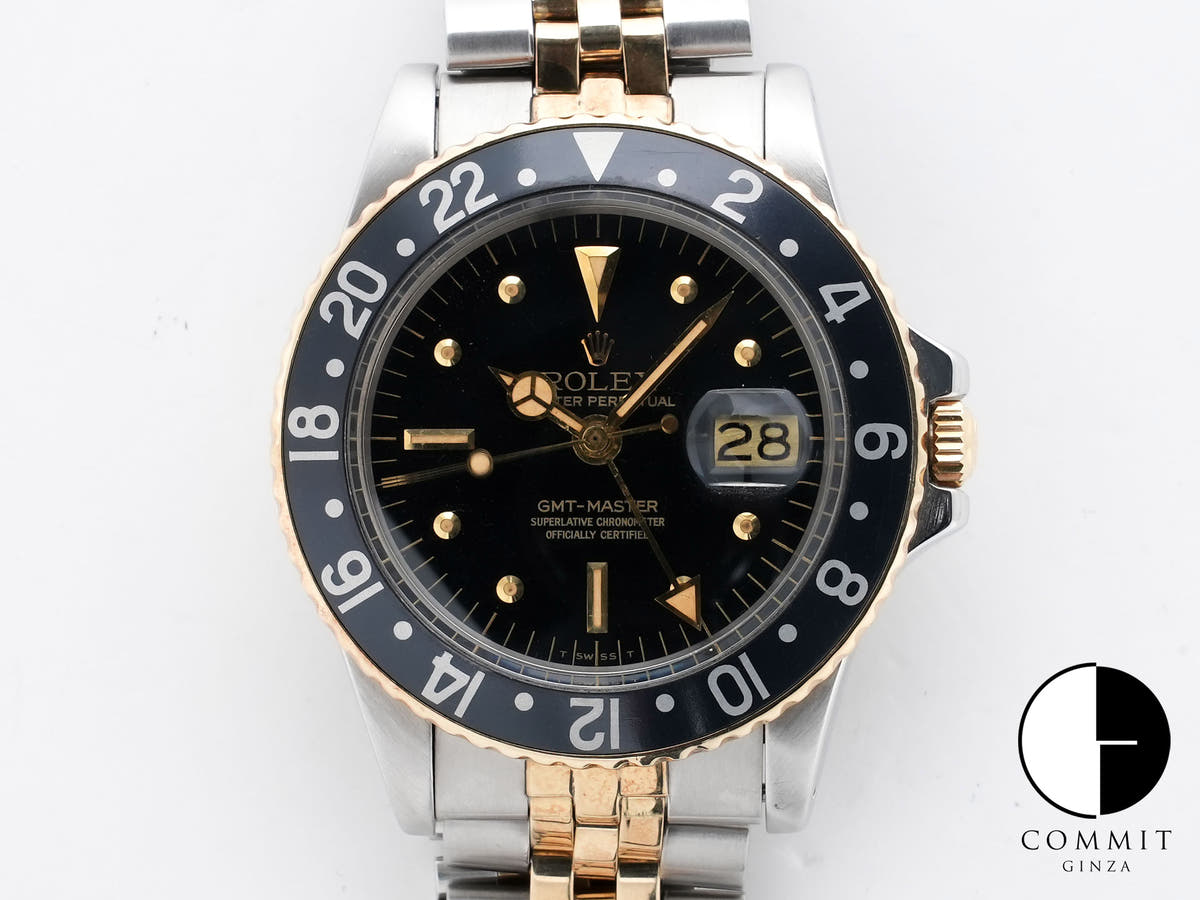 Rolex GMT-Master Ref. 1675/3 Stainless Steel/Yellow Gold Black Dial Jubilee Bracelet Used w5g67g3e